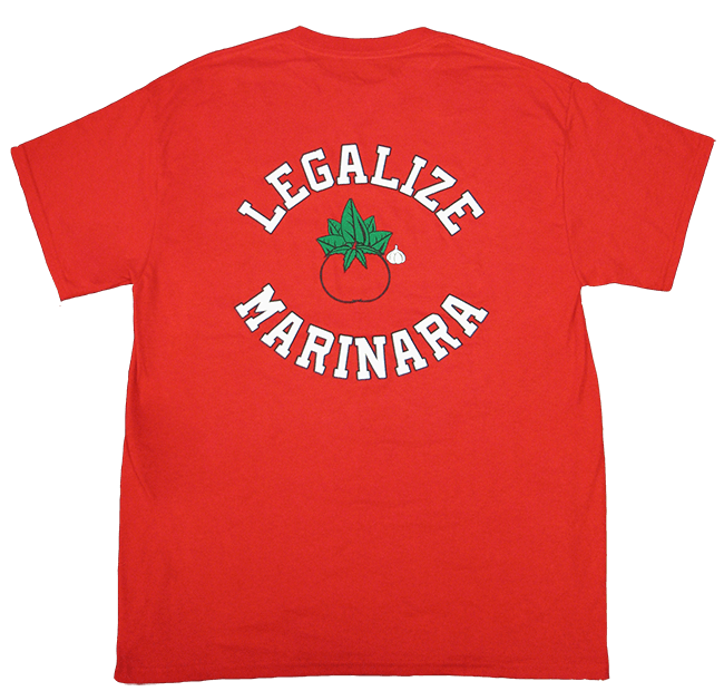 Spizzico T-Shirt - Legalize Marinara (Back Only)
