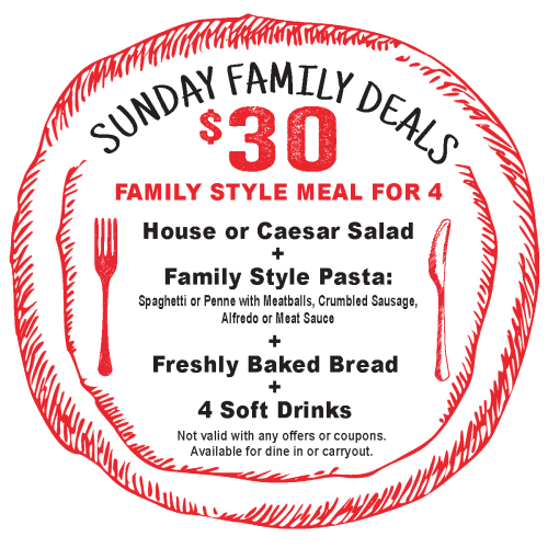 Spizzico Family Meal Deal Special