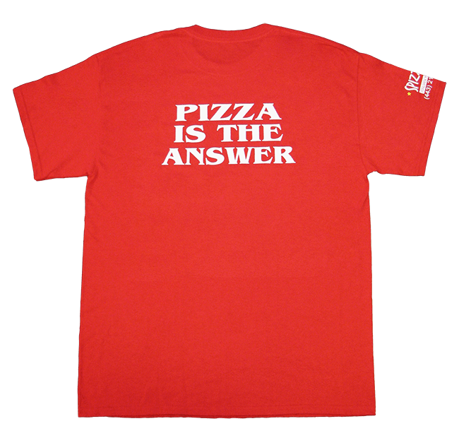 Spizzico T-Shirt - Pizza Is the Answer (Back)